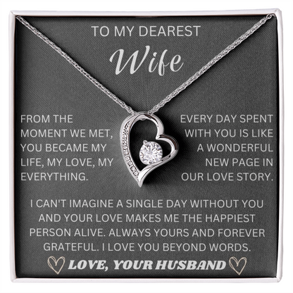 To My Dearest Wife, From The Moment We Met - Forever Love Necklace