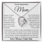 To My Mom - I Love You Heart Necklace