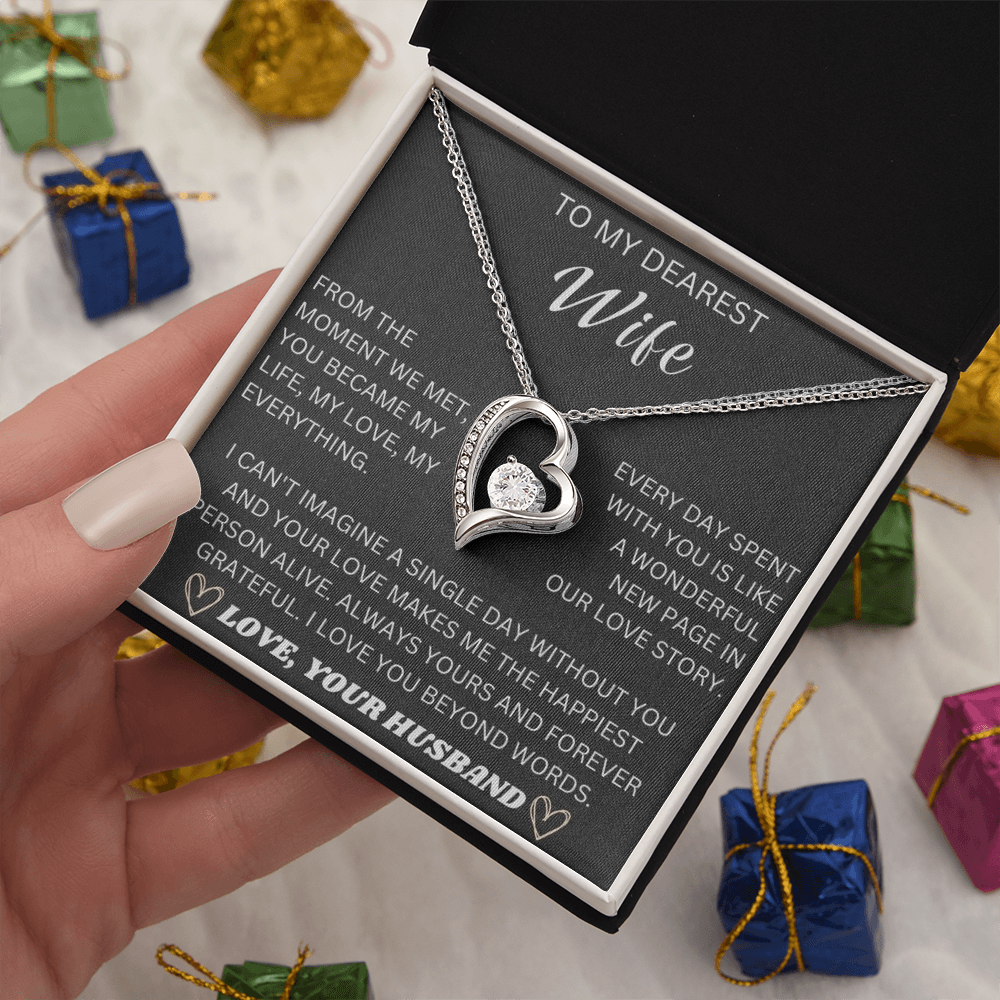 To My Dearest Wife, From The Moment We Met - Forever Love Necklace