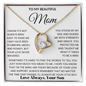 To My Mom - I Love You Heart Necklace