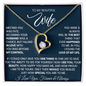 To My Beautiful Wife, Meeting You Was Fate - Forever Love Necklace