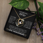 TO MY BEAUTIFUL Wife, I Didn't Marry You So Could Live With You - Forever Love Necklace