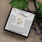 To My Mom - I Love You Heart Necklace