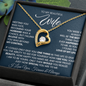 To My Beautiful Wife, Meeting You Was Fate - Forever Love Necklace