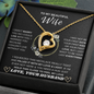 TO MY BEAUTIFUL Wife, I Didn't Marry You So Could Live With You - Forever Love Necklace
