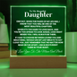To My Beautiful Daughter - One Day, When The Pages of My Life End -Acrylic Lamp