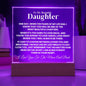 To My Beautiful Daughter - One Day, When The Pages of My Life End -Acrylic Lamp