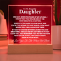To My Beautiful Daughter - One Day, When The Pages of My Life End -Acrylic Lamp