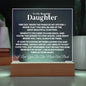 To My Beautiful Daughter - One Day, When The Pages of My Life End -Acrylic Lamp
