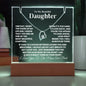 To My Beautiful Daughter - One Day, When The Pages of My Life End - Keepsake Acrylic & Forever Love Necklace