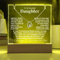 To My Beautiful Daughter - One Day, When The Pages of My Life End - Keepsake Acrylic & Forever Love Necklace