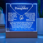 To My Beautiful Daughter - One Day, When The Pages of My Life End - Keepsake Acrylic & Forever Love Necklace