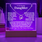 To My Beautiful Daughter - One Day, When The Pages of My Life End - Keepsake Acrylic & Forever Love Necklace