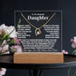 To My Beautiful Daughter - One Day, When The Pages of My Life End - Keepsake Acrylic & Forever Love Necklace