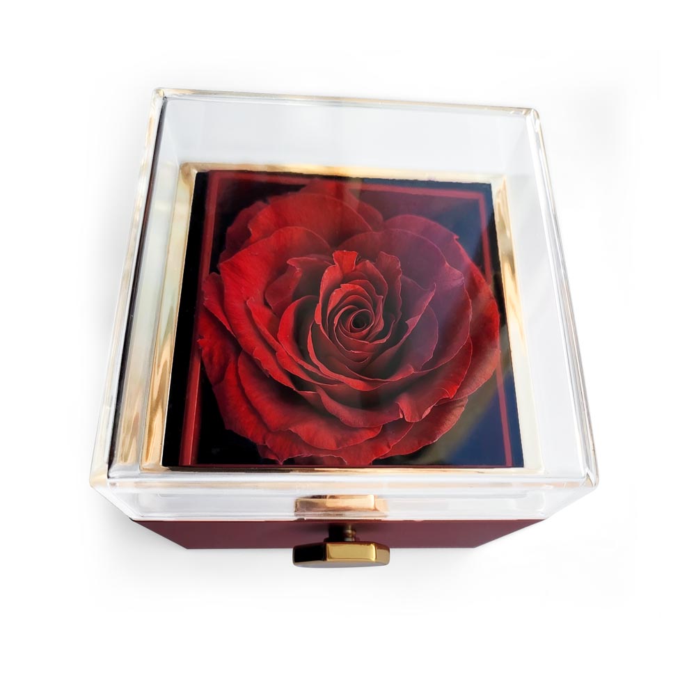 An meine wunderschöne Tochter – Ich schloss meine Augen nur für einen Moment – Geschenkbox mit drehbarer Rose