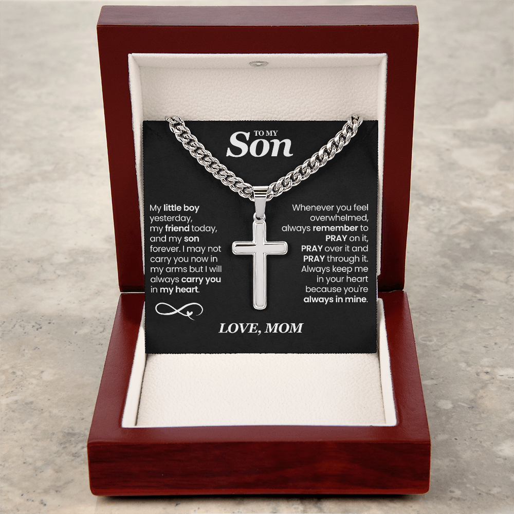 An meinen Sohn, bete darüber, bete darüber und bete es durch - Kreuz kubanische Gliederkette