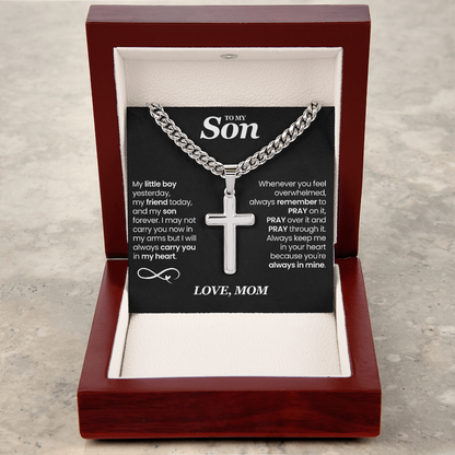 An meinen Sohn, bete darüber, bete darüber und bete es durch - Kreuz kubanische Gliederkette