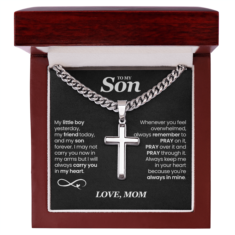 An meinen Sohn, bete darüber, bete darüber und bete es durch - Kreuz kubanische Gliederkette