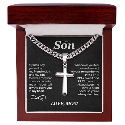 An meinen Sohn, bete darüber, bete darüber und bete es durch - Kreuz kubanische Gliederkette