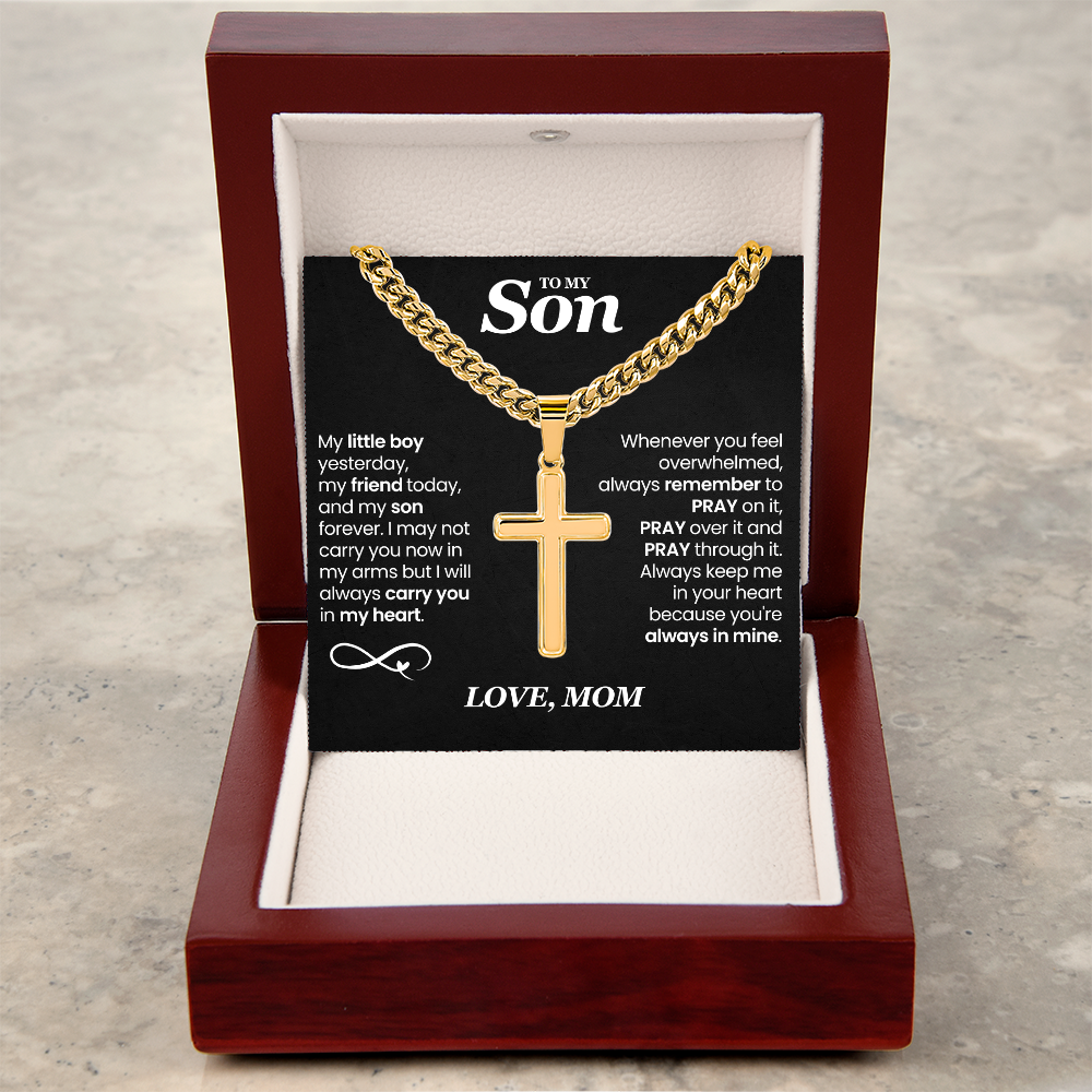 An meinen Sohn, bete darüber, bete darüber und bete es durch - Kreuz kubanische Gliederkette