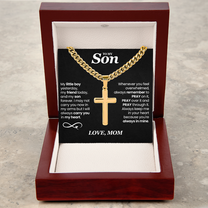 An meinen Sohn, bete darüber, bete darüber und bete es durch - Kreuz kubanische Gliederkette