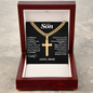 To My Son, Pray on It, Pray Over It And Pray Through It - Cross  Cuban Link Chain