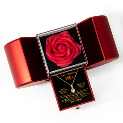 An meine wunderschöne Frau, rote Herz-Rosenbox – KT402