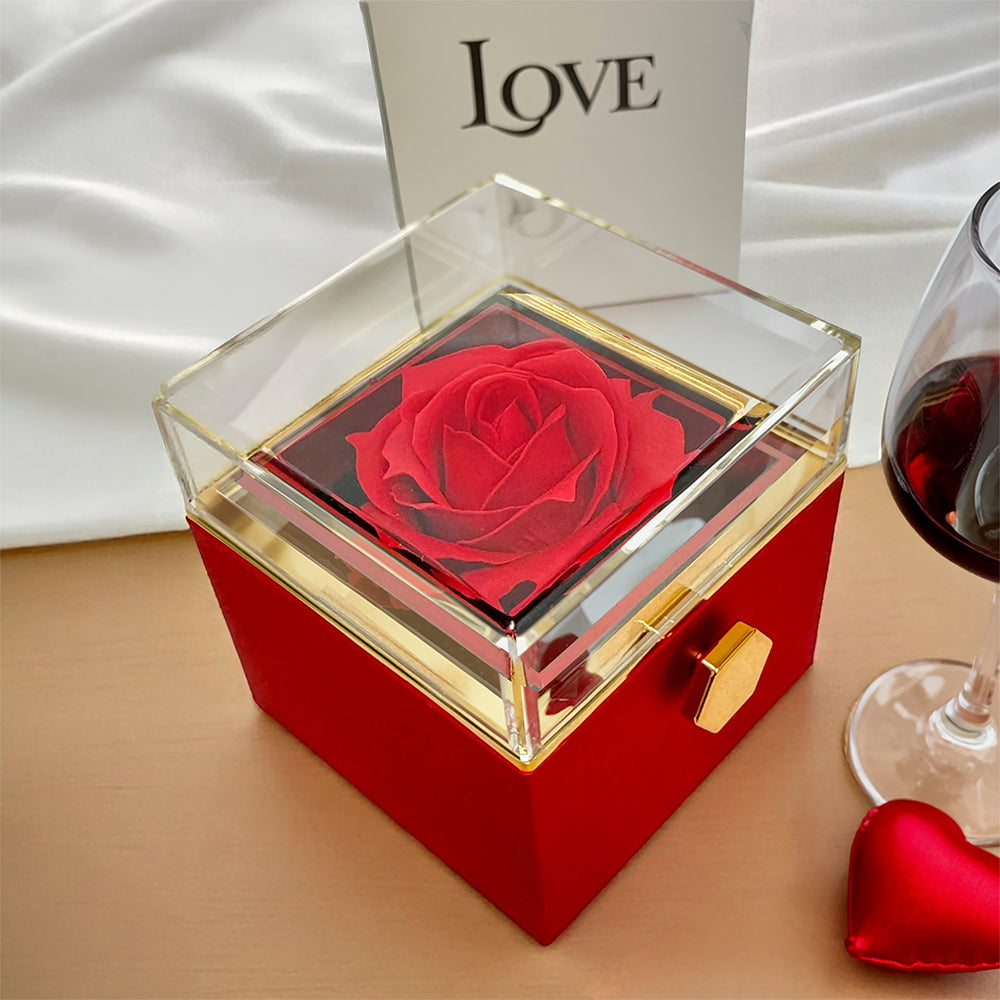 To My Beautiful Wife, Rotating Rose Gift Box - KT403