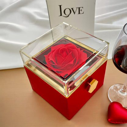 An meine wunderschöne Frau, rotierende Rosen-Geschenkbox – KT403